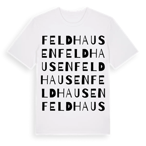 Feldhausen ordlek t-shirt – ekologisk bomull t-shirt från Pinshirt