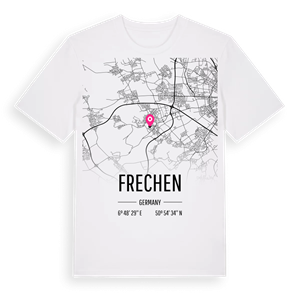 Frechen karta t-shirt – ekologisk bomull t-shirt från Pinshirt
