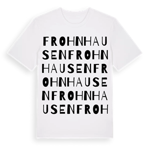 Frohnhausen ordlek t-shirt – ekologisk bomull t-shirt från Pinshirt