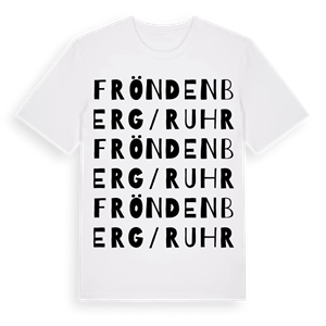 Fröndenberg/Ruhr ordlek t-shirt – ekologisk bomull t-shirt från Pinshirt