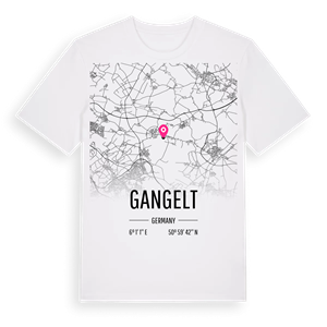 Gangelt karta t-shirt – ekologisk bomull t-shirt från Pinshirt