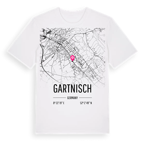 Gartnisch karta t-shirt – ekologisk bomull t-shirt från Pinshirt