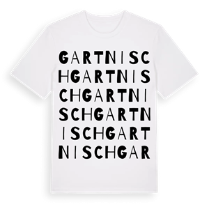 Gartnisch ordlek t-shirt – ekologisk bomull t-shirt från Pinshirt
