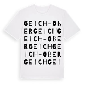 Geich-Obergeich ordlek t-shirt – ekologisk bomull t-shirt från Pinshirt