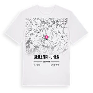 Geilenkirchen karta t-shirt – ekologisk bomull t-shirt från Pinshirt