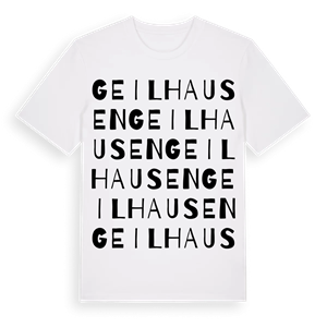 Geilhausen ordlek t-shirt – ekologisk bomull t-shirt från Pinshirt