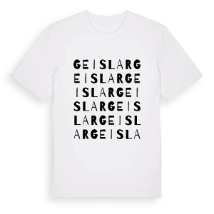 Geislar ordlek t-shirt – ekologisk bomull t-shirt från Pinshirt