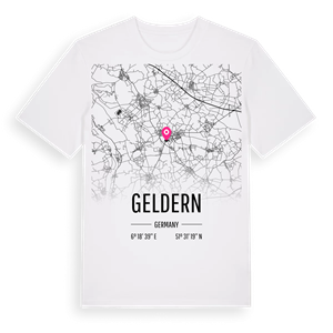 Geldern karta t-shirt – ekologisk bomull t-shirt från Pinshirt