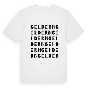 Geldern ordlek t-shirt – ekologisk bomull t-shirt från Pinshirt