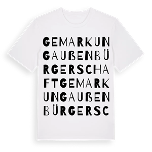 Gemarkung Außenbürgerschaft ordlek t-shirt – ekologisk bomull t-shirt från Pinshirt