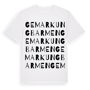 Gemarkung Barmen ordlek t-shirt – ekologisk bomull t-shirt från Pinshirt