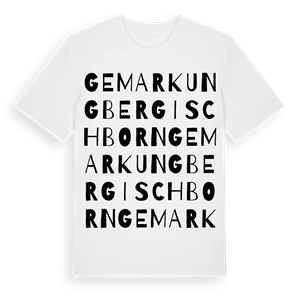 Gemarkung Bergisch Born ordlek t-shirt – ekologisk bomull t-shirt från Pinshirt