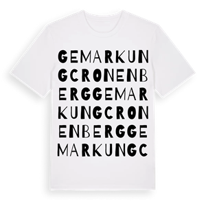 Gemarkung Cronenberg ordlek t-shirt – ekologisk bomull t-shirt från Pinshirt