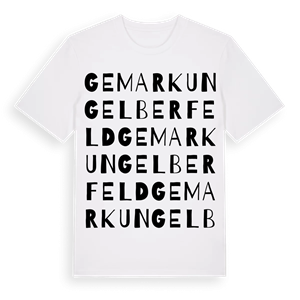 Gemarkung Elberfeld ordlek t-shirt – ekologisk bomull t-shirt från Pinshirt
