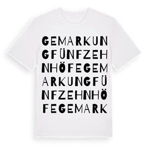 Gemarkung Fünfzehnhöfe ordlek t-shirt – ekologisk bomull t-shirt från Pinshirt