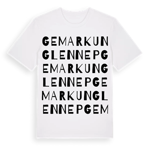 Gemarkung Lennep ordlek t-shirt – ekologisk bomull t-shirt från Pinshirt