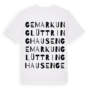 Gemarkung Lüttringhausen ordlek t-shirt – ekologisk bomull t-shirt från Pinshirt
