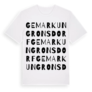 Gemarkung Ronsdorf ordlek t-shirt – ekologisk bomull t-shirt från Pinshirt
