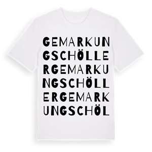 Gemarkung Schöller ordlek t-shirt – ekologisk bomull t-shirt från Pinshirt