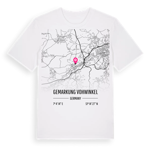 Gemarkung Vohwinkel karta t-shirt – ekologisk bomull t-shirt från Pinshirt