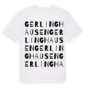 Gerlinghausen ordlek t-shirt – ekologisk bomull t-shirt från Pinshirt