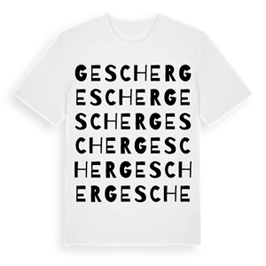 Gescher ordlek t-shirt – ekologisk bomull t-shirt från Pinshirt