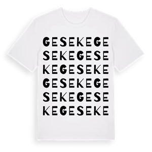 Geseke ordlek t-shirt – ekologisk bomull t-shirt från Pinshirt