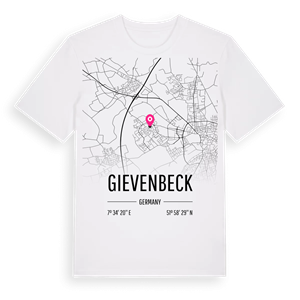 Gievenbeck karta t-shirt – ekologisk bomull t-shirt från Pinshirt