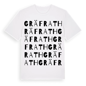 Gräfrath ordlek t-shirt – ekologisk bomull t-shirt från Pinshirt