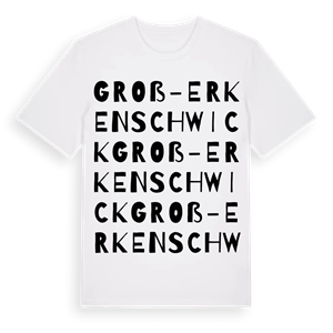 Groß-Erkenschwick ordlek t-shirt – ekologisk bomull t-shirt från Pinshirt