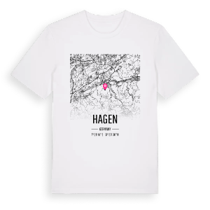 Hagen karta t-shirt – ekologisk bomull t-shirt från Pinshirt