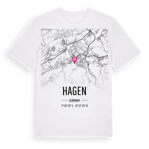 Hagen karta t-shirt – ekologisk bomull t-shirt från Pinshirt