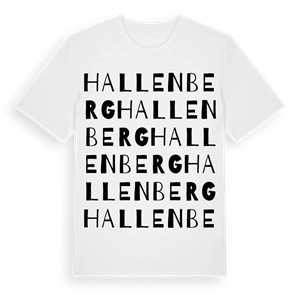 Hallenberg ordlek t-shirt – ekologisk bomull t-shirt från Pinshirt