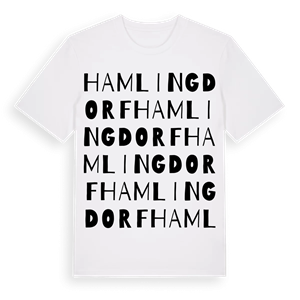 Hamlingdorf ordlek t-shirt – ekologisk bomull t-shirt från Pinshirt