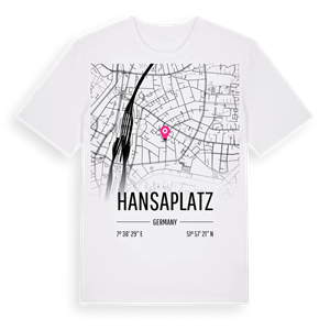 Hansaplatz karta t-shirt – ekologisk bomull t-shirt från Pinshirt