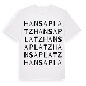 Hansaplatz ordlek t-shirt – ekologisk bomull t-shirt från Pinshirt