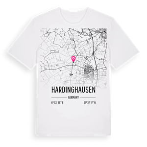 Hardinghausen karta t-shirt – ekologisk bomull t-shirt från Pinshirt