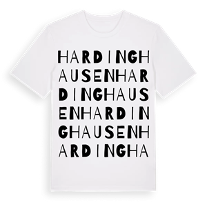 Hardinghausen ordlek t-shirt – ekologisk bomull t-shirt från Pinshirt
