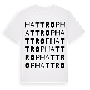 Hattrop ordlek t-shirt – ekologisk bomull t-shirt från Pinshirt