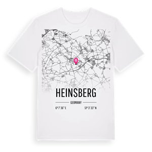 Heinsberg karta t-shirt – ekologisk bomull t-shirt från Pinshirt