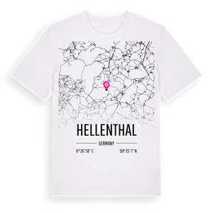 Hellenthal karta t-shirt – ekologisk bomull t-shirt från Pinshirt