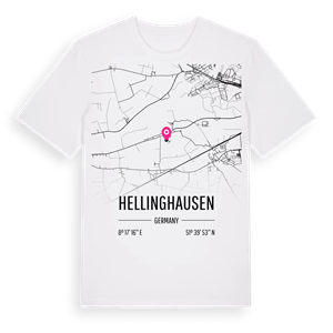 Hellinghausen karta t-shirt – ekologisk bomull t-shirt från Pinshirt