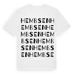 Hembsen ordlek t-shirt – ekologisk bomull t-shirt från Pinshirt