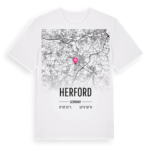 Herford karta t-shirt – ekologisk bomull t-shirt från Pinshirt