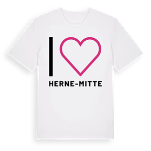 Jag älskar Herne-Mitte t-shirt stort tryck – ekologisk bomull t-shirt från Pinshirt