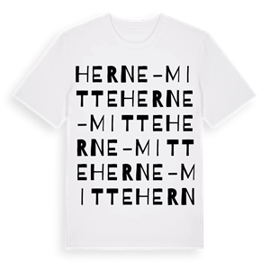 Herne-Mitte ordlek t-shirt – ekologisk bomull t-shirt från Pinshirt
