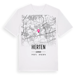 Herten karta t-shirt – ekologisk bomull t-shirt från Pinshirt