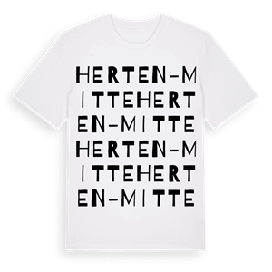 Herten-Mitte ordlek t-shirt – ekologisk bomull t-shirt från Pinshirt