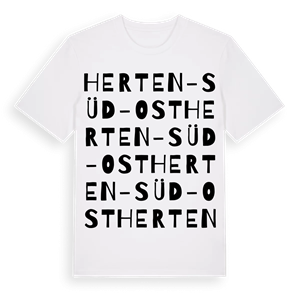 Herten-Süd-Ost ordlek t-shirt – ekologisk bomull t-shirt från Pinshirt
