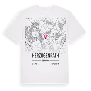 Herzogenrath karta t-shirt – ekologisk bomull t-shirt från Pinshirt